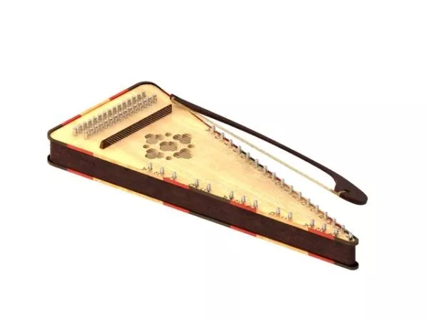 Ancient European Zither Psaltery 3d model Ancient European Zither Psaltery 3d model