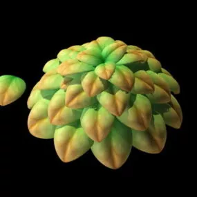Cartoon Shrub 3d model