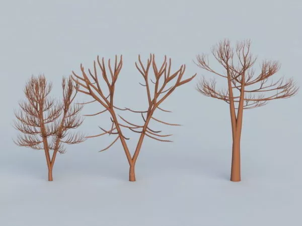 Winter Trees 3d model Winter Trees 3d model