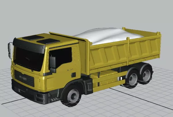 Man Dump Truck 3d model Man Dump Truck 3d model