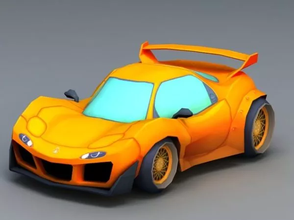 Cartoon Race Car 3d model Cartoon Race Car 3d model