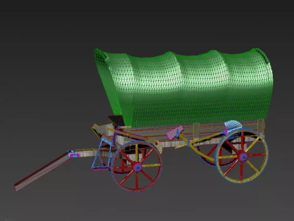 Covered Wagon 3d model Covered Wagon 3d model