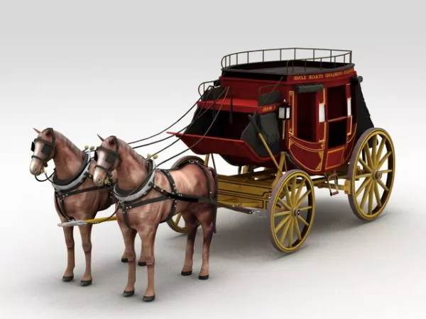 Victorian Carriage Vehicle 3d model