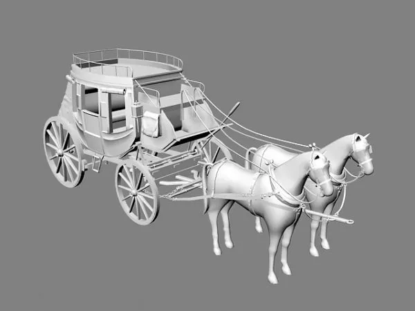 Ancient Roman Chariot 3d model
