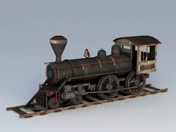 Old Locomotive Train 3d model Old Locomotive Train 3d model