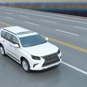 Lexus Suv White 3d model