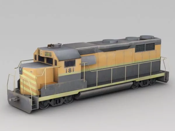 Train Enginecar 3d model Train Enginecar 3d model