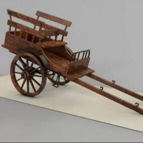 Wooden Cart 3d model