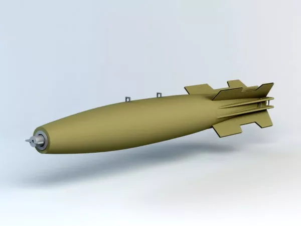 Aerial Bomb 3d model Aerial Bomb 3d model