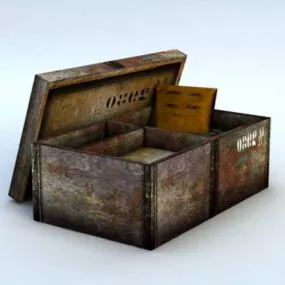 Vintage Ammo Box 3d model