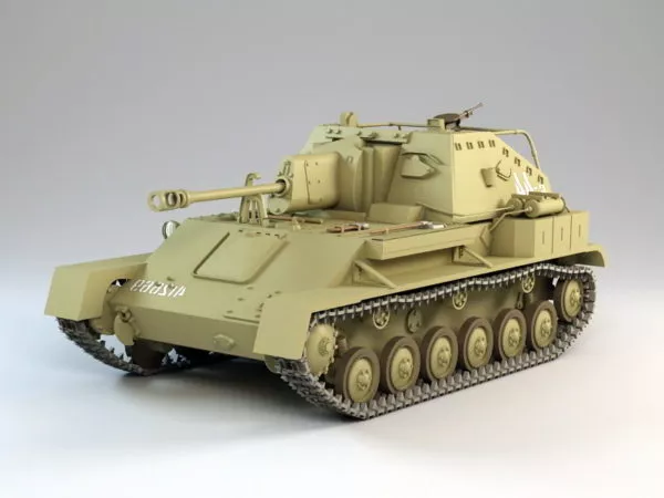 Su-76m Tank Destroyer 3d model Su-76m Tank Destroyer 3d model