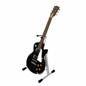Guitar On The Stand 3d model