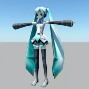 Anime Hatsune Miku 3d model