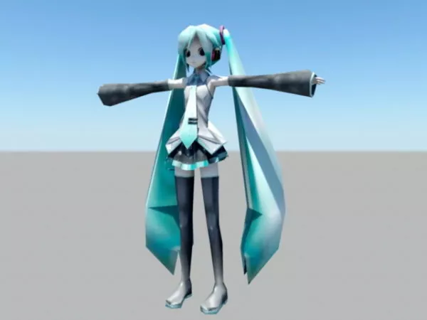 Anime Hatsune Miku 3d model Anime Hatsune Miku 3d model
