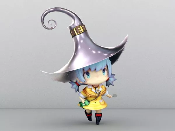 Cute Little Witch 3d model Cute Little Witch 3d model