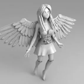 Female Warrior Angel 3d model