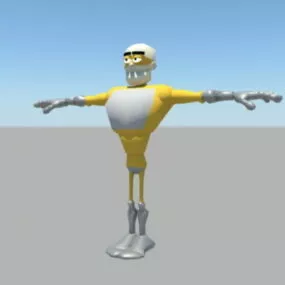 Robot Superman Rig 3d model