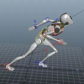 Humanoid Robot Rig 3d model