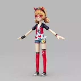 Cute Cartoon Teacher 3d model