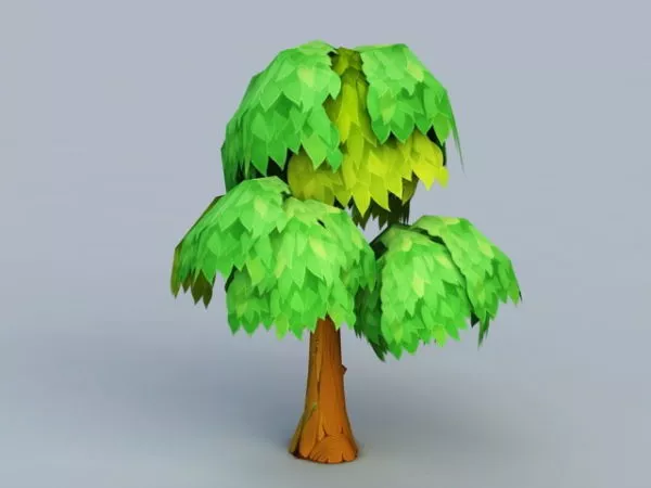 Anime Tree 3d model Anime Tree 3d model