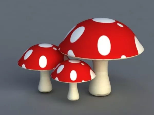Fantasy Mushroom Scene 3d model