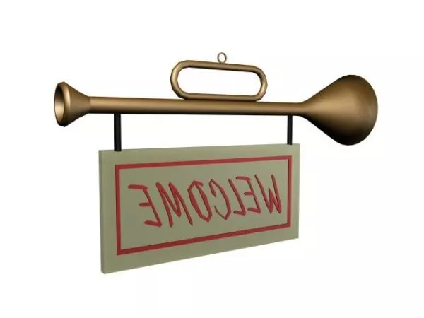 Musical Shop Sign 3d model Musical Shop Sign 3d model