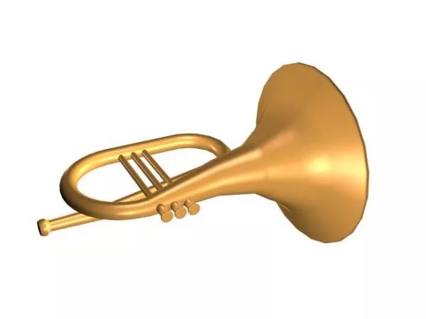 Piccolo Trumpet 3d model Piccolo Trumpet 3d model