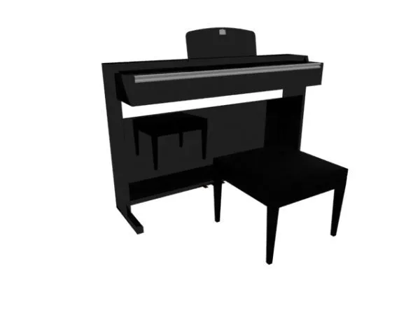 Modern Upright Piano 3d model