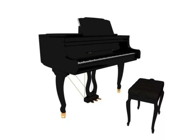 Rhodes Organ Keyboard 3d model