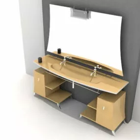 Orange Bathroom Vanity 3d model
