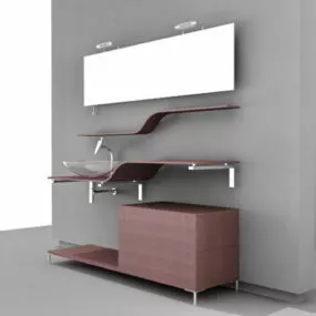 Tiered Bathroom Vanity 3d model