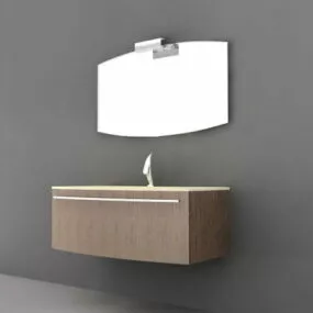 Floating Bathroom Vanity Single Sink 3d model