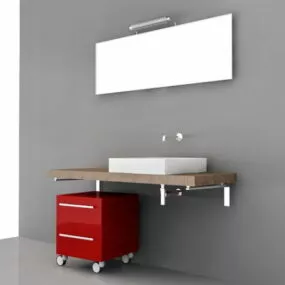 Country Cottage Bathroom Vanity 3d model