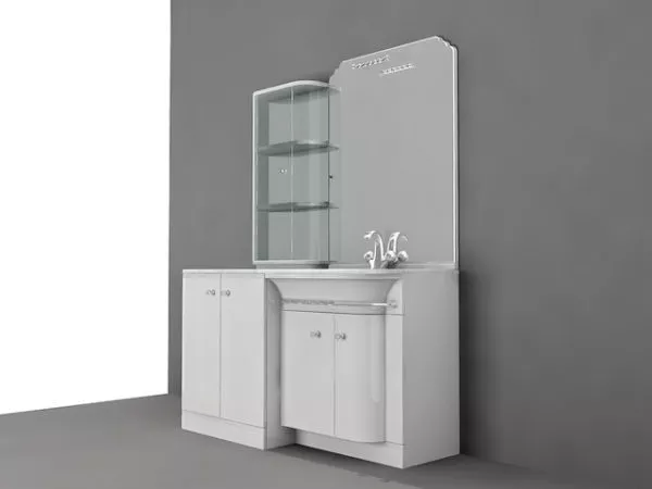Bathroom Vanity With Backsplash Shelf 3d model Bathroom Vanity With Backsplash Shelf 3d model