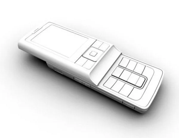 Slide Cell Phone 3d model Slide Cell Phone 3d model