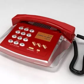 Red Telephone 3d model
