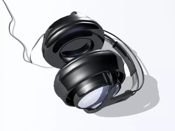 Two Modern Headphones 3d model