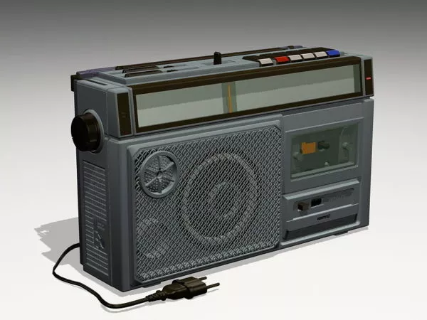 Boombox Radio Cassette Player 3d model Boombox Radio Cassette Player 3d model