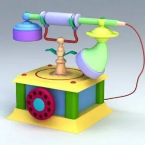 Retro Antique Phone 3d model