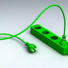 Electric Plug Strip 3d model