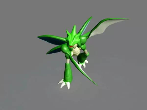 Gold Mantis Animated With Rig 3d model