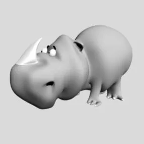 Cartoon Rhino 3d model