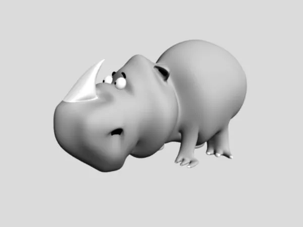 Cartoon Rhino 3d model Cartoon Rhino 3d model