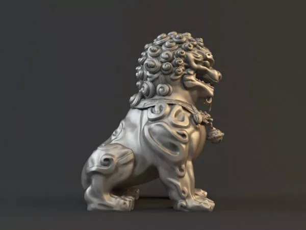 Bronze Lion Statue 3d model Bronze Lion Statue 3d model