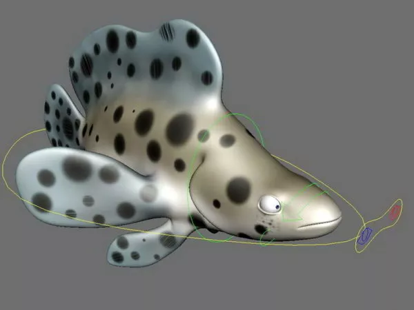 Panther Grouper Fish Rig 3d model Panther Grouper Fish Rig 3d model