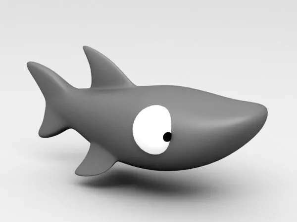 Rigging Cartoon Shark 3d model Rigging Cartoon Shark 3d model