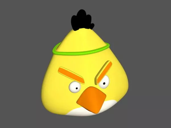 Angry Bird Yellow 3d model Angry Bird Yellow 3d model