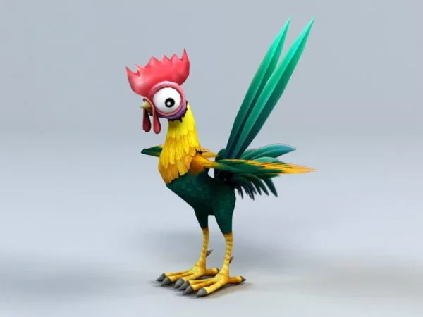 Lowpoly Chicken Roaster With Rig 3d model