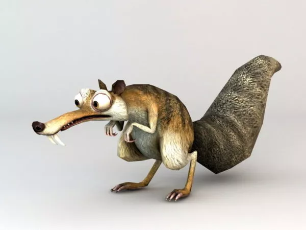 Ice Age Squirrel Scrat Rig 3d model Ice Age Squirrel Scrat Rig 3d model