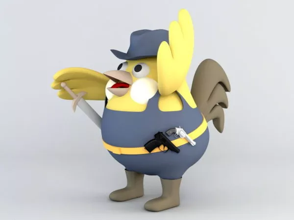 Low Poly Cowboy Character Rigged 3d model